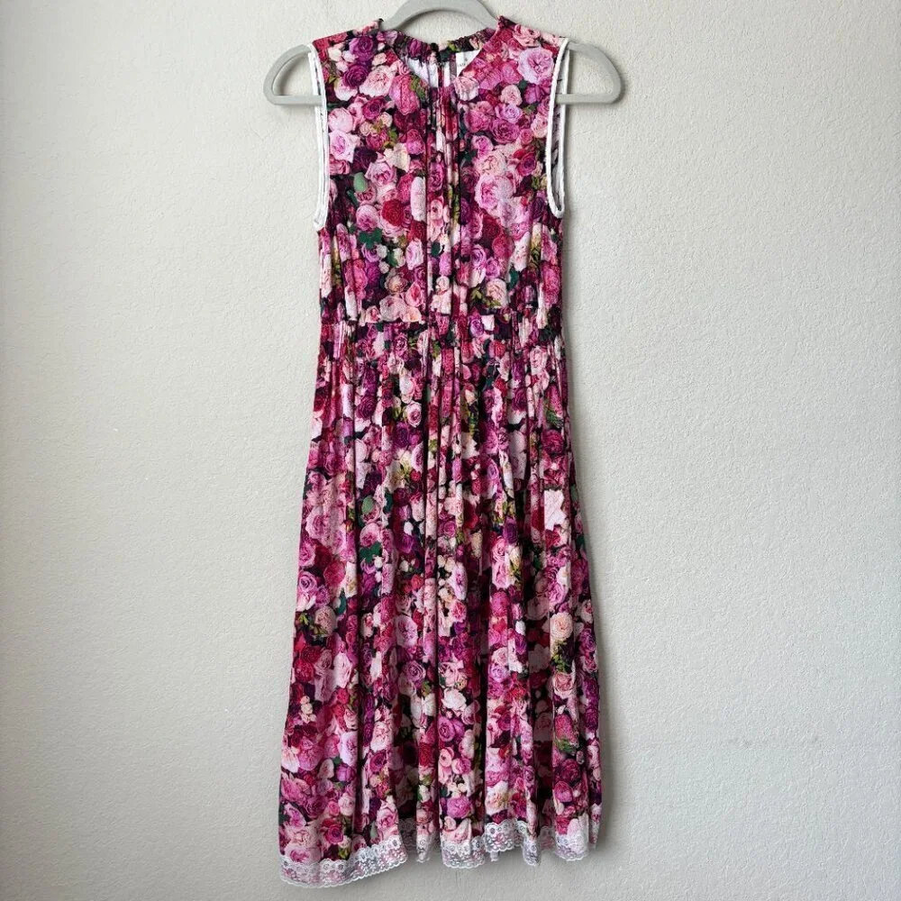 Kate Spade New York Rose Print Tie Back Dress